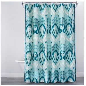 Opal House Teal shower curtain
